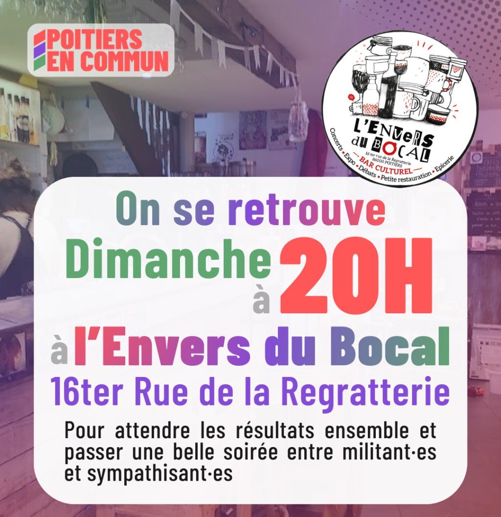 Soirée électorale : Rendez-vous dimanche soir à l’Envers du Bocal