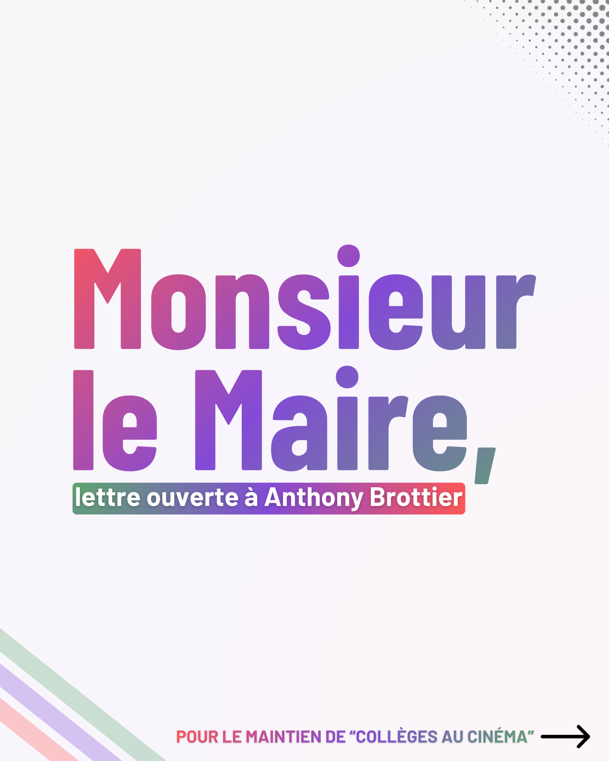 🎬 Lettre ouverte à Anthony Brottier pour le maintien du dispositif « Collèges au cinéma » !