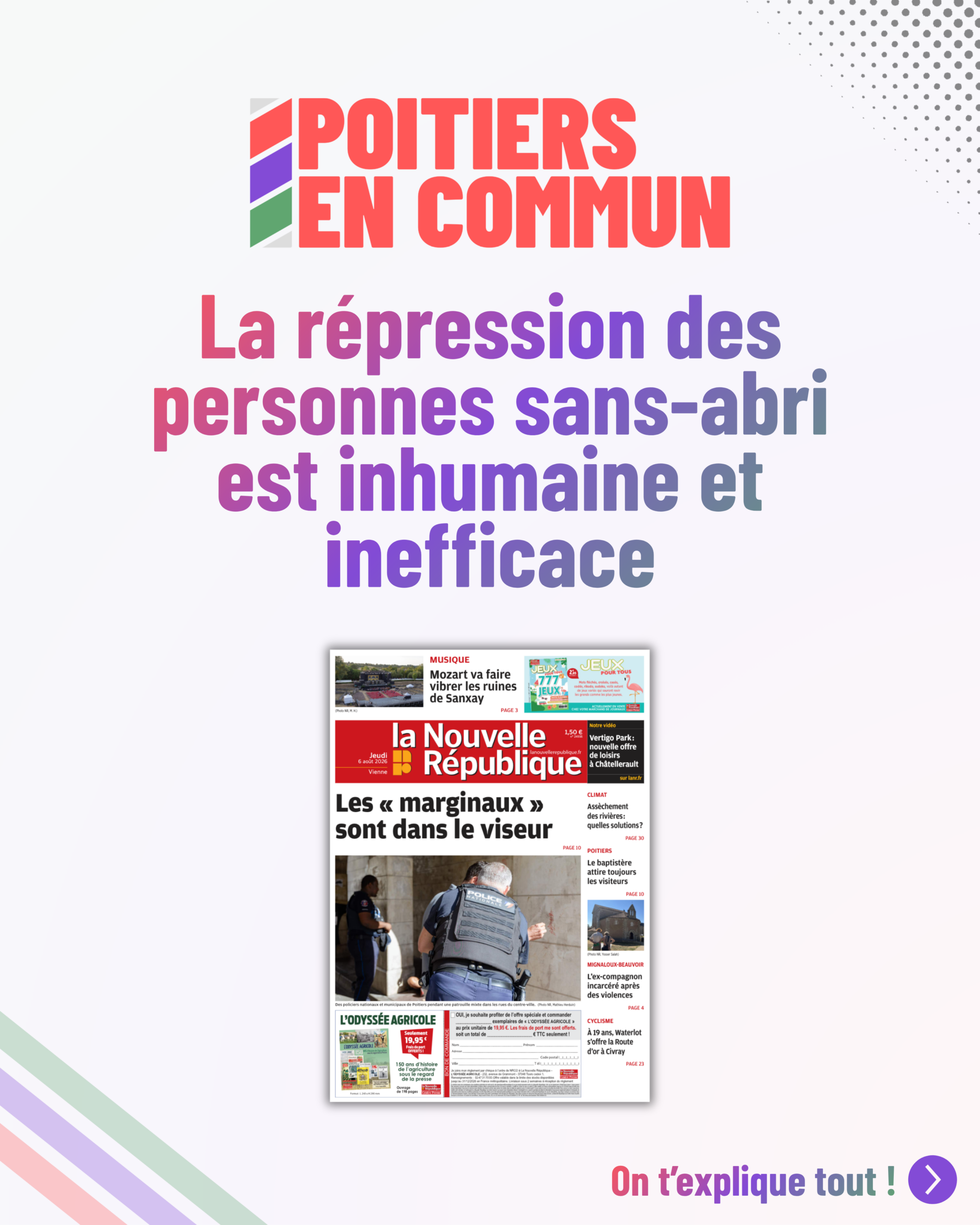 📰 La répression des sans-abri est inutile et inefficace